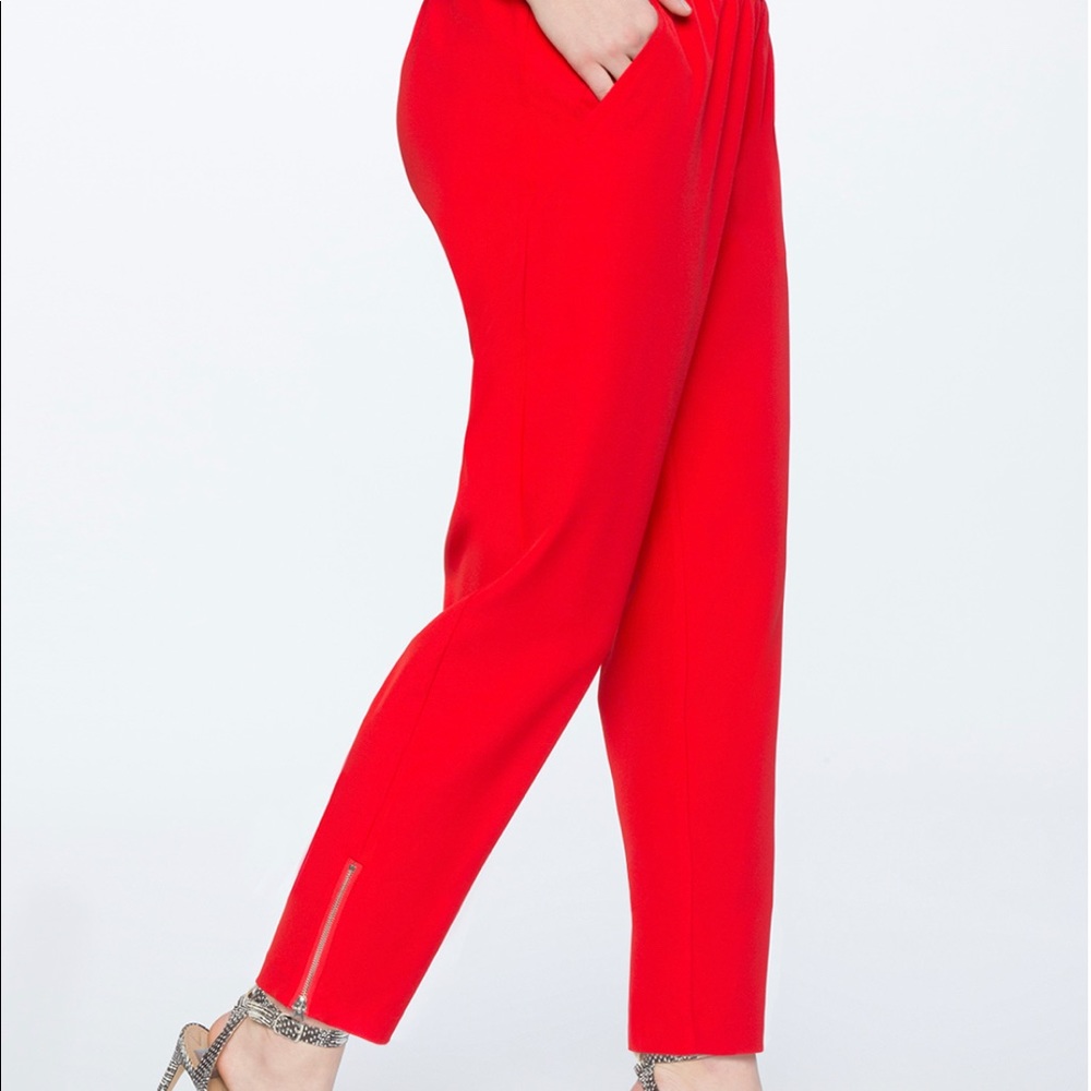 Eloquii Red Ankle Zip Jogger NWT (Plus Size 24)